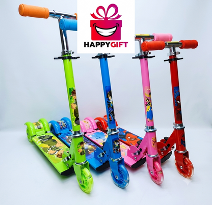 Foldable Character-Themed Kids' Kick Scooters