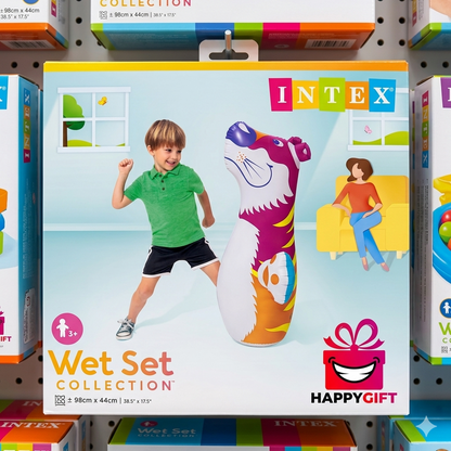 Intex 3D Tiger Bop Bag – 38" Inflatable Punching Bag for Kids