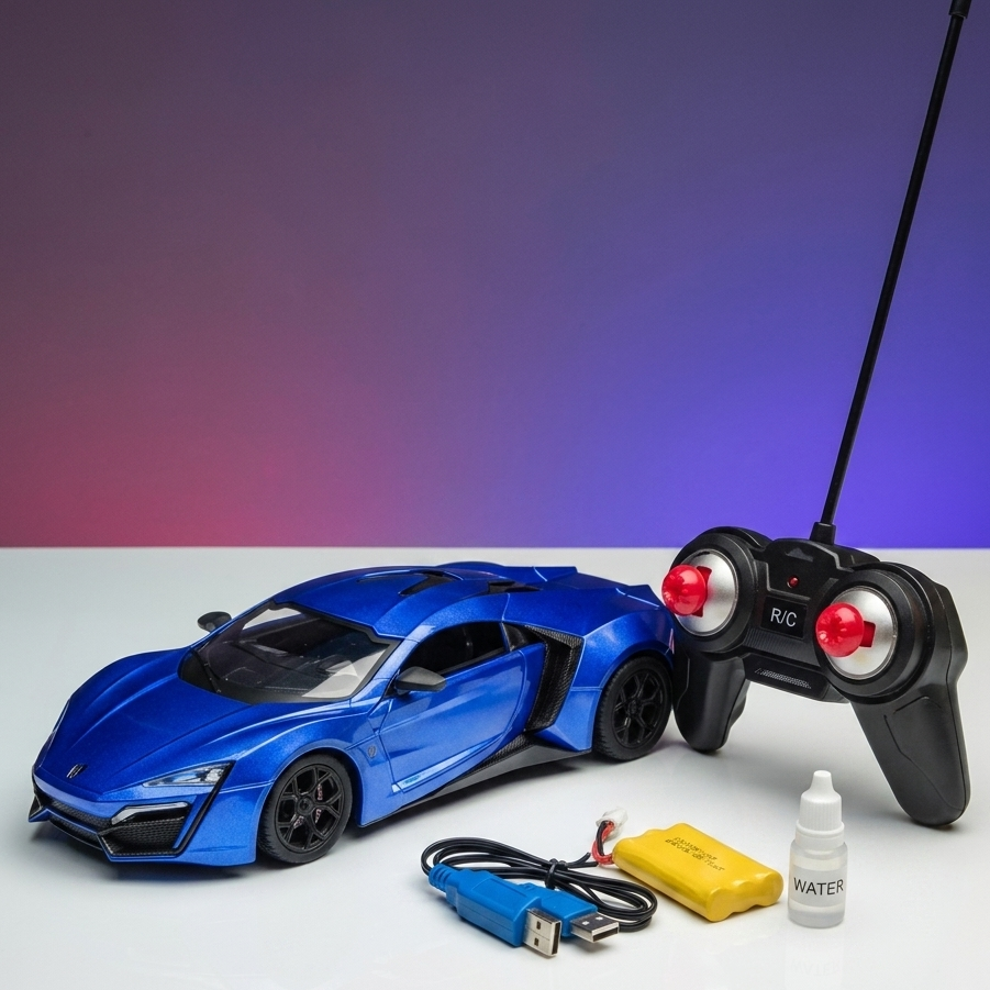 Bonzer Car: 1:16 Scale Remote Control Supercar with Realistic Smoke Spray Exhaust