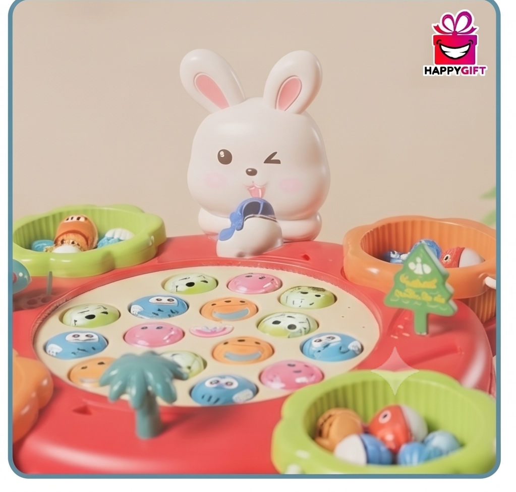 Mega Fun Rabbit Fishing Plate – Interactive Kids Fishing & Play Table!