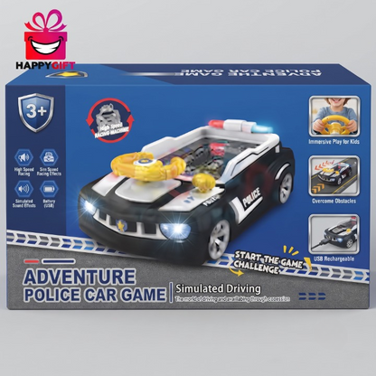 Adventure Police Car Game: Simulated Driving Toy with Lights, Sound & Endless Track