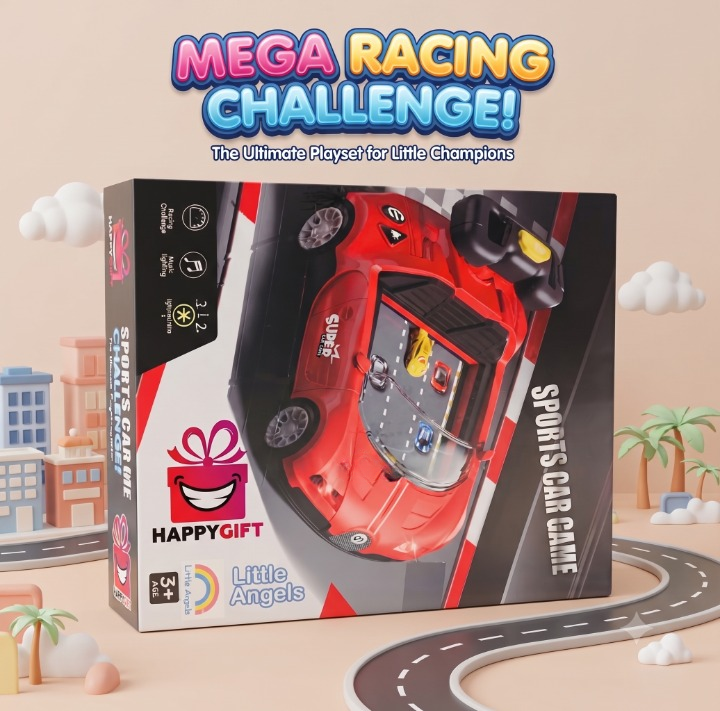 Little Angels Mega Racing Challenge! - Deluxe Sports Car Game Playset