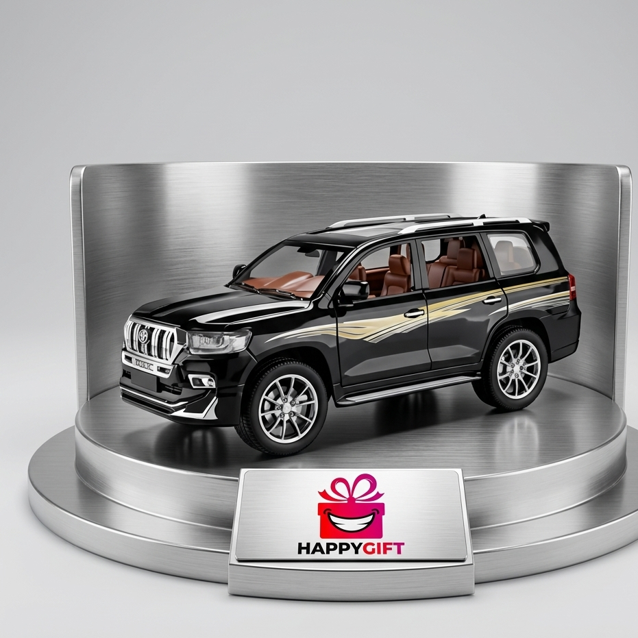 1:24 Die-Cast Toyota Prado Model Car with Opening Doors, Hood, and Trunk