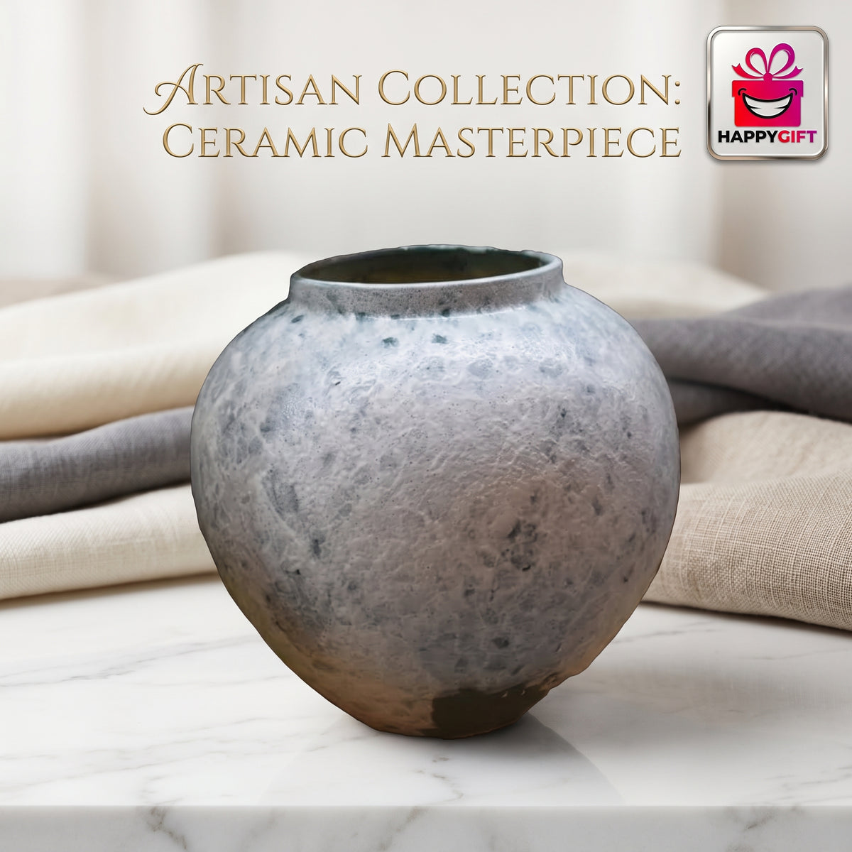 Artisan Collection: Hand-Glazed Ceramic Vibe with Rainbow Reflections