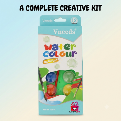 Vneeds Professional 12-Color Watercolour Painting Set