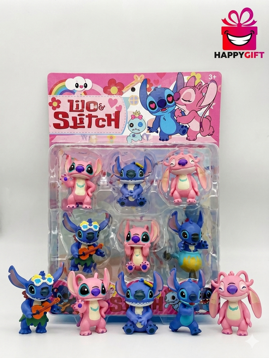 Stitch & Friends Premium Mini Figure Set, 6-Piece Magical Toy Playset