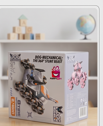 DOG-MECHANICAL: The 360° Stunt Beast – 8-Tire Deforming RC Robot Dog