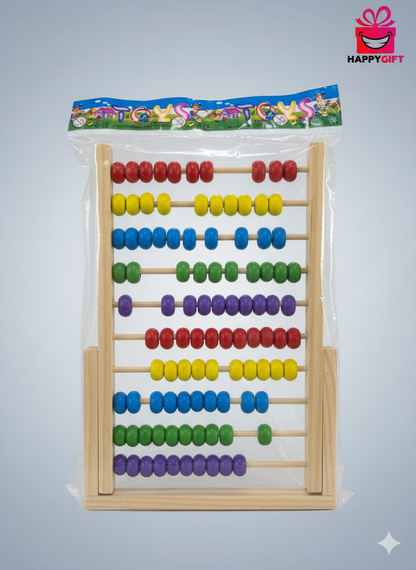 Classic Wooden Abacus Counting Toy - Colorful Math & Learning Tool for Kids