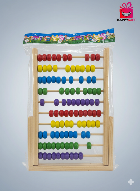 Classic Wooden Abacus Counting Toy - Colorful Math & Learning Tool for Kids