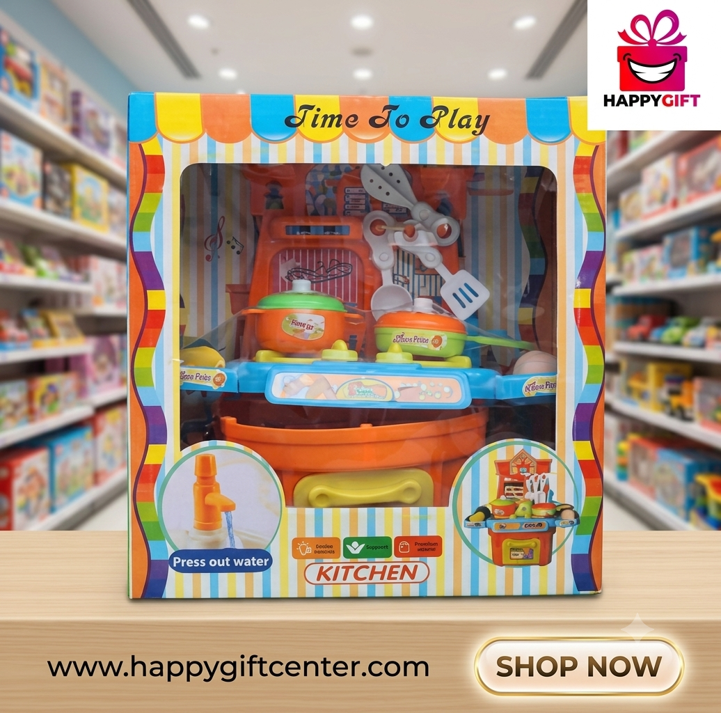 Interactive Kids' Portable Kitchen Playset – Compact Pretend Cooking Station for Little Chefs