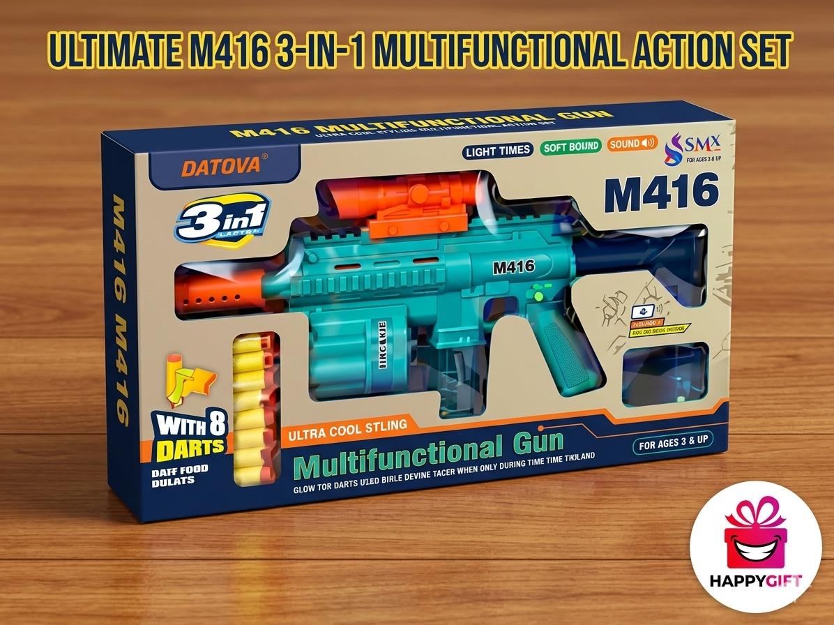 Ultimate 3-in-1 M416 Blaster Set: The Perfect Action Toy for Kids!