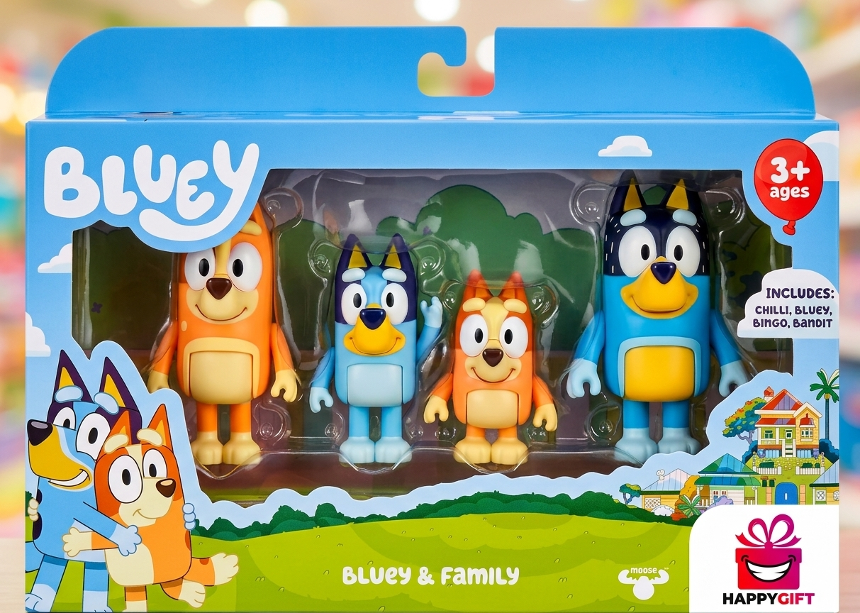 Bluey & Family 4-Pack Figure Set
