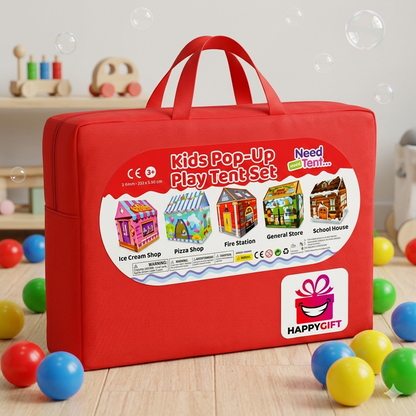 Kids Theme Playhouse Tent Set with Portable Carry Bag (Premium Role-Play Edition)