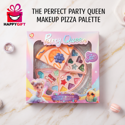 HappyGift Party Queen Pizza Makeup Palette – The Ultimate Glamour Set for Little Divas!