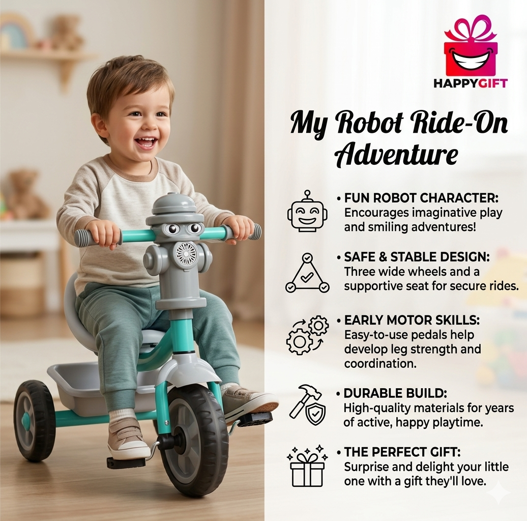 My Robot Ride-On Adventure Bubble,s Tricycles
