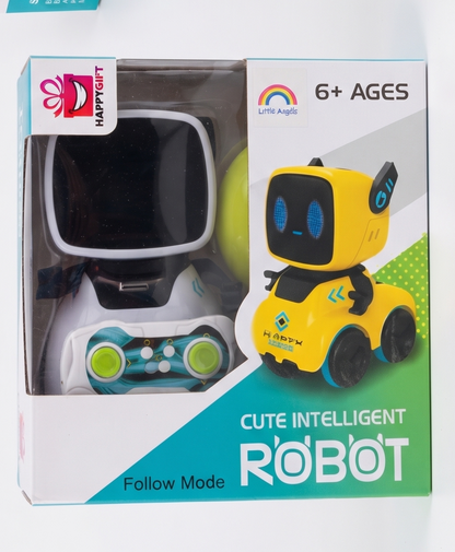 Cute Intelligent RC Robot Toy — 2.4G Remote Control Follow-Mode Car with Light-Up Eyes