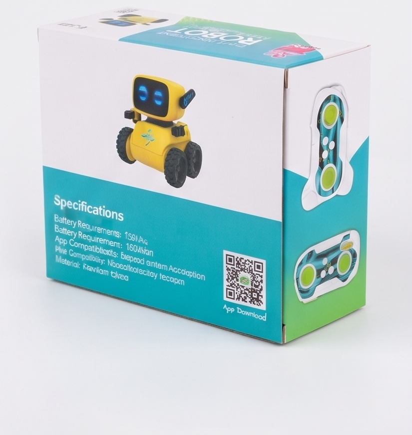 Cute Intelligent RC Robot Toy — 2.4G Remote Control Follow-Mode Car with Light-Up Eyes