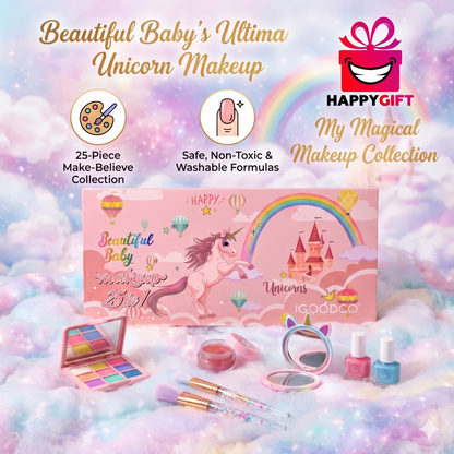 HappyGift Magical Unicorn 25-in-1 Kids’ Makeup & Beauty Collection