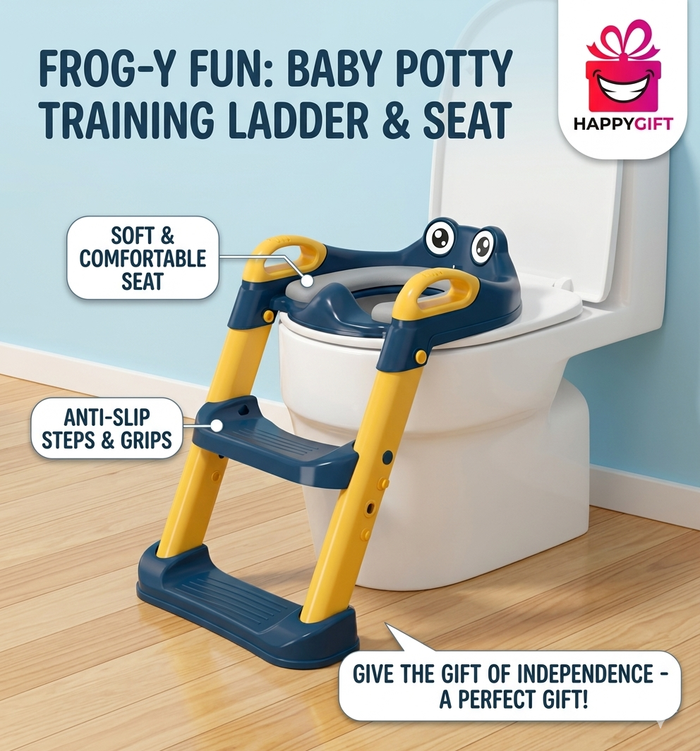 Easy Start Potty Trainer: The Safest Step Ladder & Seat for Toddlers!