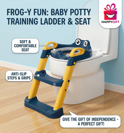 Easy Start Potty Trainer: The Safest Step Ladder & Seat for Toddlers!