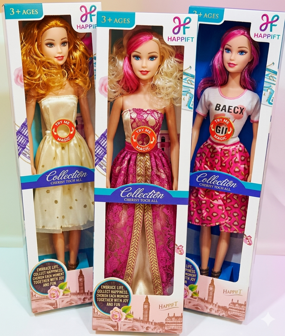 Fashion Doll – Elegant Parisian Style with Pink Streaked Hair