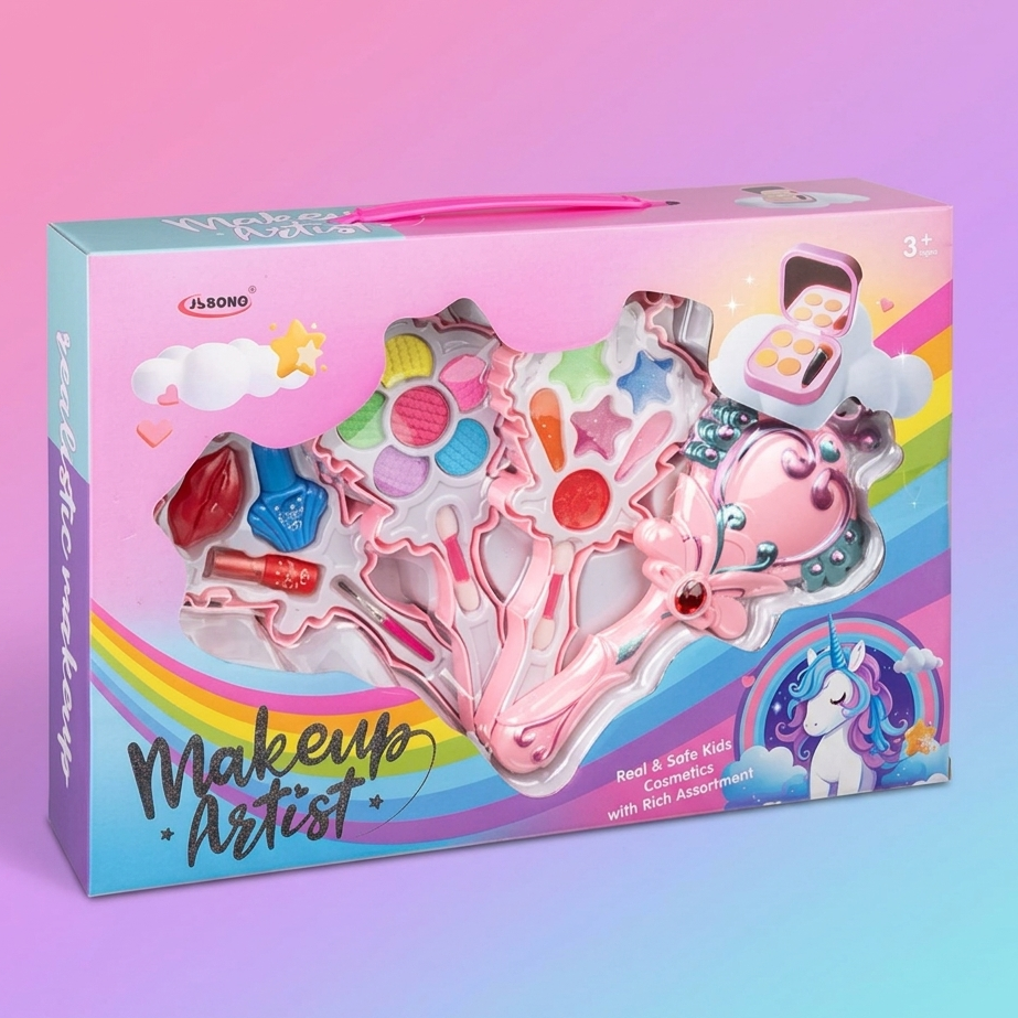 Magical Unicorn Kids' Make-Up Set in Star-Shaped Palette - Perfect Birthday Gift