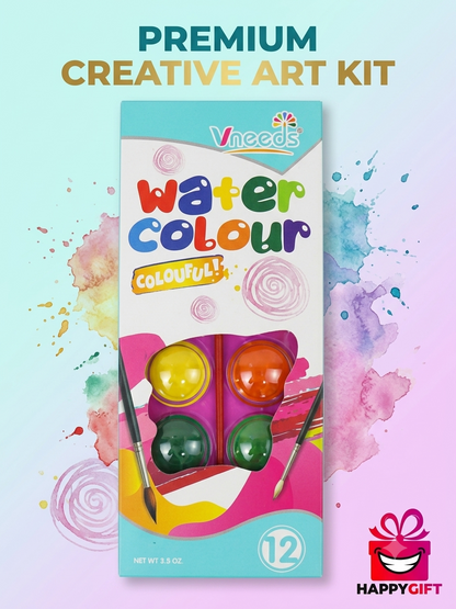 Vneeds Professional 12-Color Watercolour Painting Set