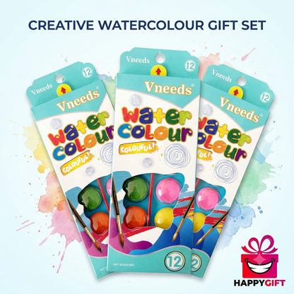 Vneeds Professional 12-Color Watercolour Painting Set