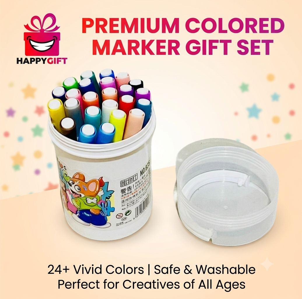 Premium 24-Color Acrylic Marker Set – Unleash Your Creativity!