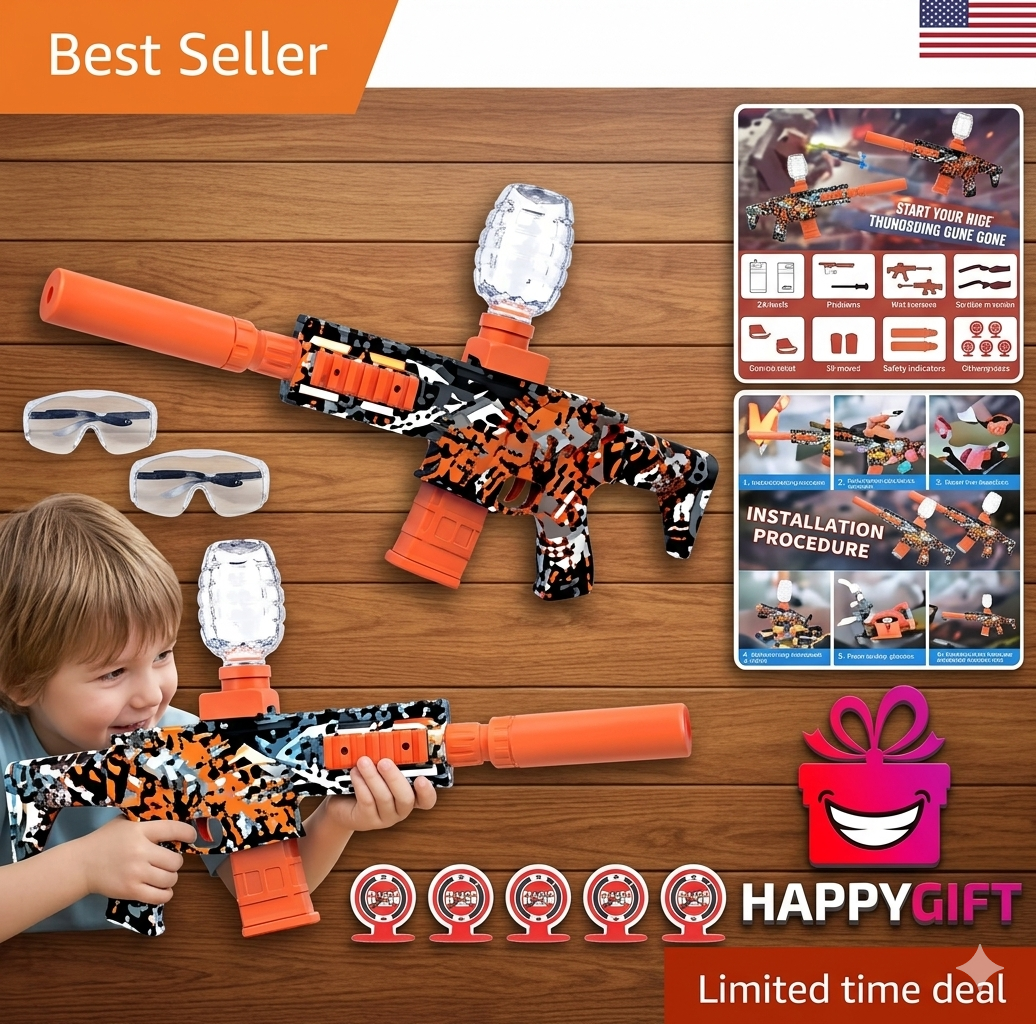 SCAR Electric Gel Blaster – High-Performance Battle Toy with Light & Smoke Effects