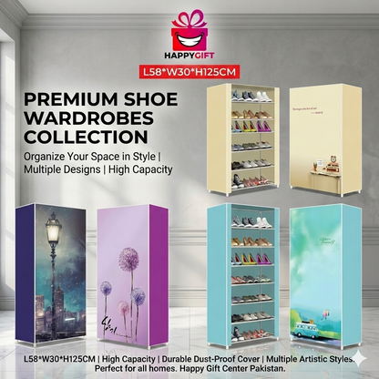 Premium 5-Layer Dust-Proof Shoe Wardrobe by Happy Gift