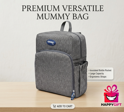 GANEN Premium Multifunctional Baby Diaper Backpack – Stylish, Spacious, and Water-Resistant Travel Mummy Bag