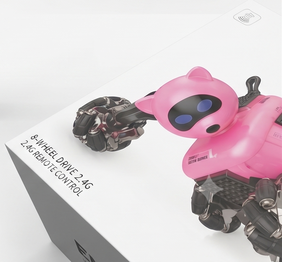 EMODOG Pink 8-Wheel Drive 2.4G Remote Control Robot Pet Dog — Little Angels Series