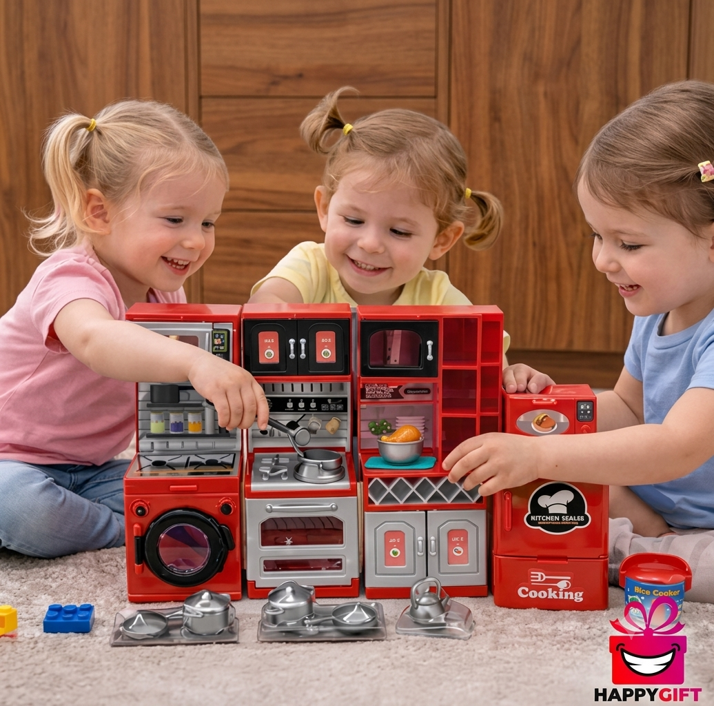 Kids’ Kitchen Playset – Interactive Toy Kitchen with Realistic Cooking Features