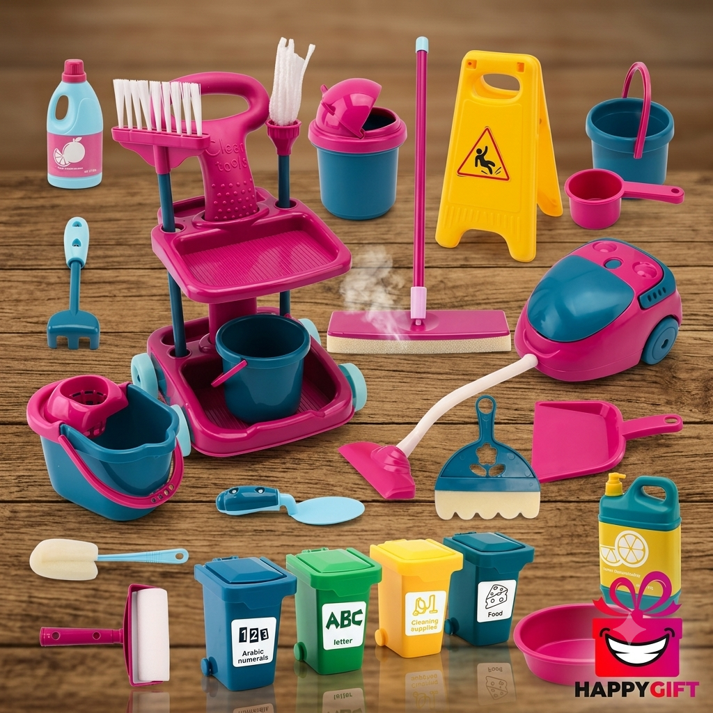 Kids' "Clean Time" Pretend Play Set