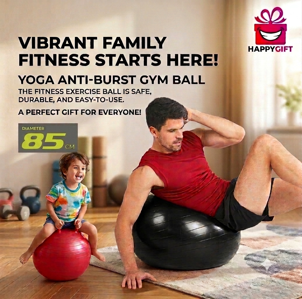 85cm Premium Anti-Burst Exercise Ball – Ideal for Core Strength & Stability