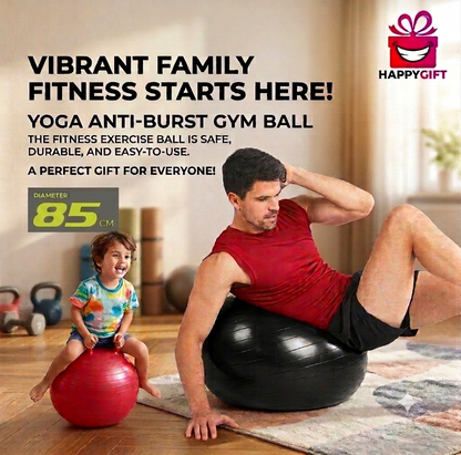 85cm Premium Anti-Burst Exercise Ball – Ideal for Core Strength & Stability