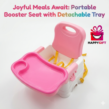 Happy Mealtime Booster Seat – Compact, Comfortable, and Convenient