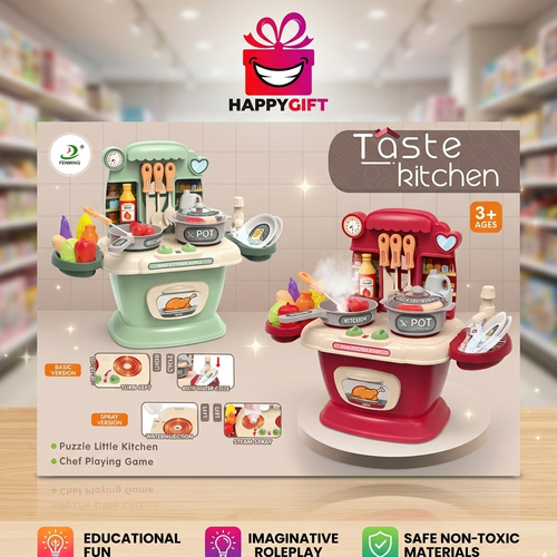 Taste Kitchen Interactive Mini Chef Playset with Safe Steam Spray & Running Water