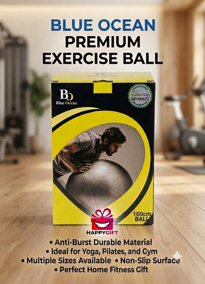 100cm Premium Anti-Burst Exercise Ball – Extra Large for Advanced Core Stability