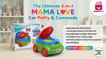 Mama Love 3-in-1 Multi-Purpose Learning Potty Car – Safe, Fun & Easy Training