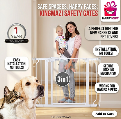 Popofish Pressure Fit Safety Gate – The Ultimate Safe & Secure Solution for Your Home