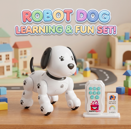 Little Angels Robot Dog Learning & Fun Set - Interactive RC Puppy with Sound & Movement