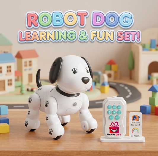 Little Angels Robot Dog Learning & Fun Set - Interactive RC Puppy with Sound & Movement
