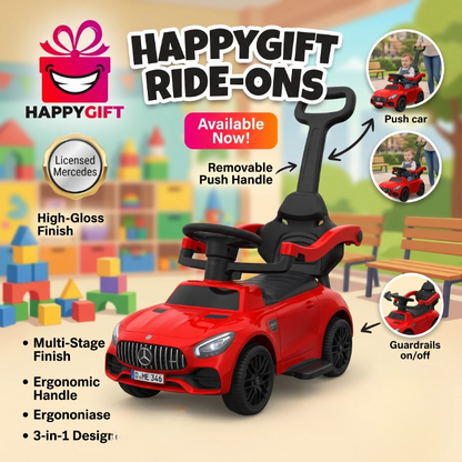 Premium Licensed Mercedes-AMG 3-in-1 Ride-On Push Car – The Ultimate Gift for Little Drivers