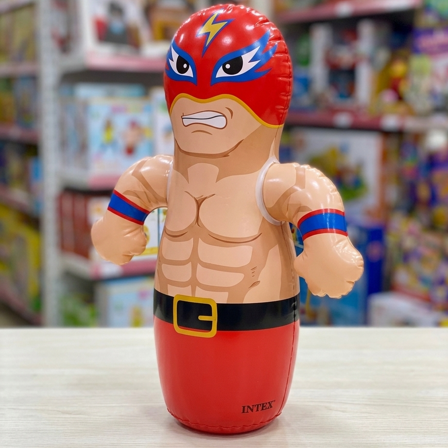 Intex Wet Set Collection 3D Bop Bag – Inflatable Wrestler Punching Toy