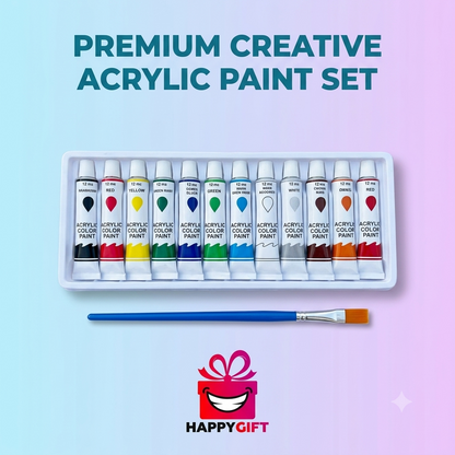 12-Color Mini Acrylic Paint Set – Unleash Your Creativity!