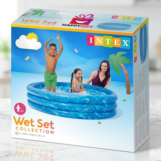 Intex Wet Set Collection Classic Blue Inflatable Kids Pool (58" x 13")