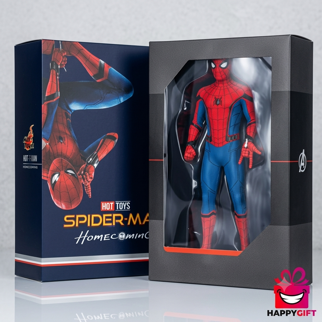 Marvel Hot Toys Spider-Man: Homecoming Action Figure – Premium 12-Inch Collectible with Window Display Box