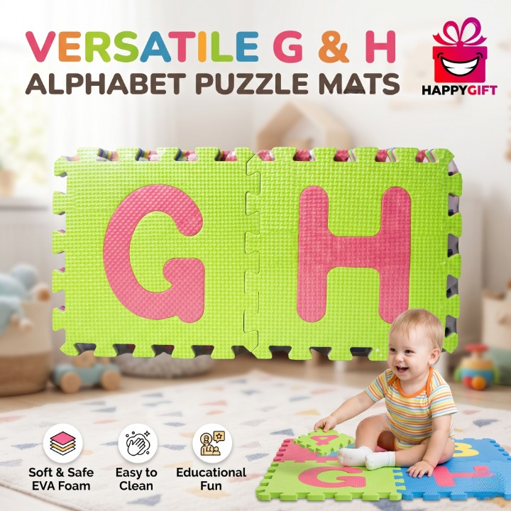 Versatile G & H Alphabet Puzzle Mats – Soft Foam Educational Tiles